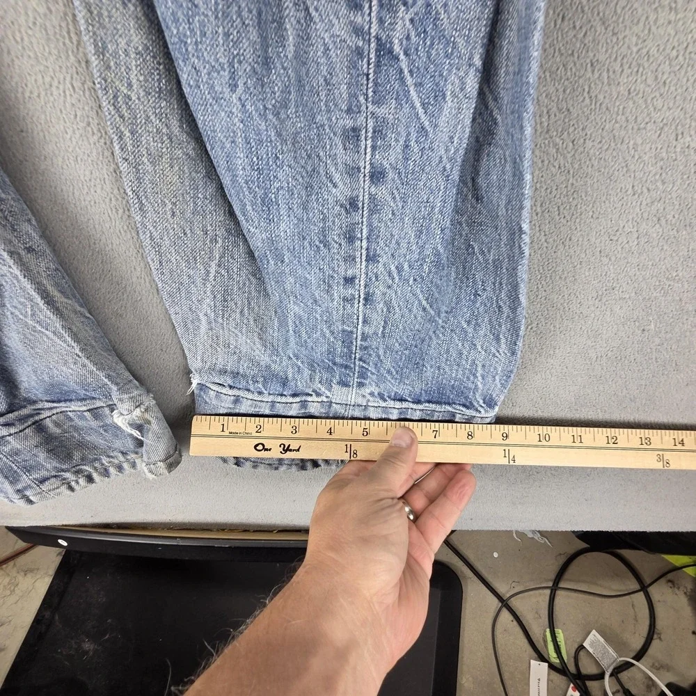 Vintage Levis Engineered Jeans Mens Blue Twisted Thrashed Button Fly Fits 32x32